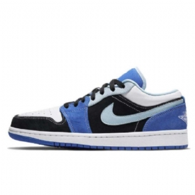 Nike Air Jordan 1 Low Tops Kengät Naisille Sininen Musta Valkoinen