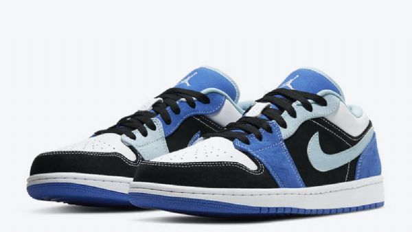 Nike Air Jordan 1 Low Tops Kengät Naisille Sininen Musta Valkoinen