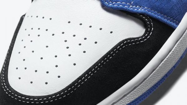 Nike Air Jordan 1 Low Tops Kengät Naisille Sininen Musta Valkoinen