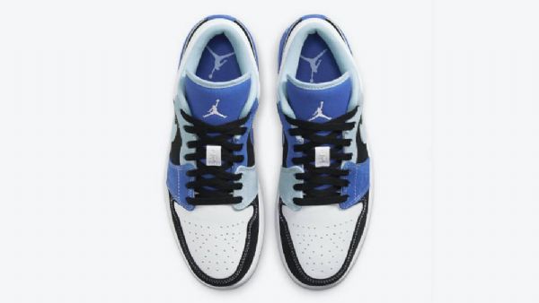 Nike Air Jordan 1 Low Tops Kengät Naisille Sininen Musta Valkoinen