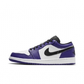Nike Air Jordan 1 Low Tops Kenttäkengät Naisille Purppura Valkoinen