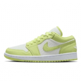 Nike Air Jordan 1 Low Tops Limelight Kengät Naisille Vihreä Valkoinen