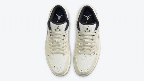 Nike Air Jordan 1 Low Tops Paint Splatter Brushstroke Kengät Naisille Khaki