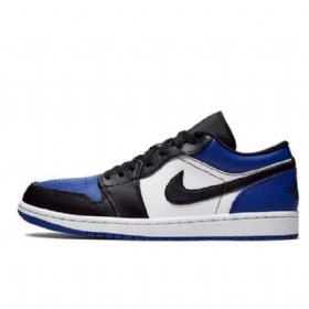 Nike Air Jordan 1 Low Tops Royal Toe Kengät Miehille Sininen Musta
