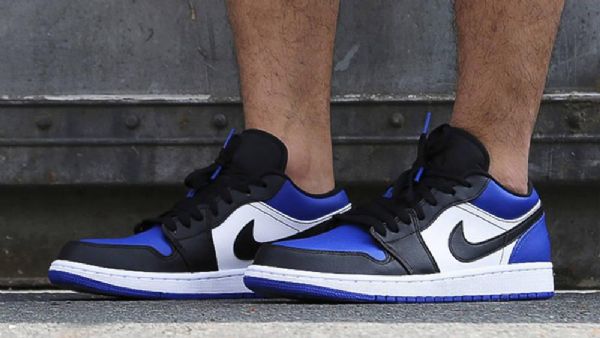 Nike Air Jordan 1 Low Tops Royal Toe Kengät Miehille Sininen Musta