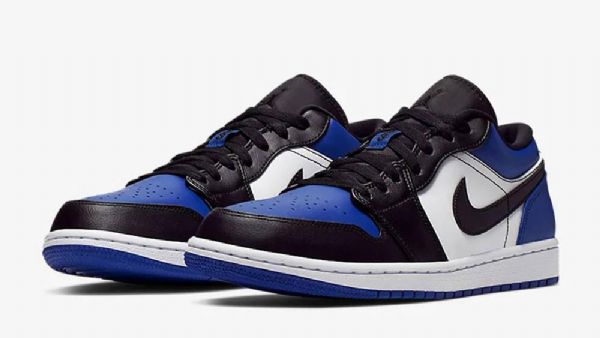 Nike Air Jordan 1 Low Tops Royal Toe Kengät Miehille Sininen Musta