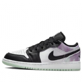 Nike Air Jordan 1 Low Tops Se Gs Koripallokengät Miesten Musta Valkoinen Sininen