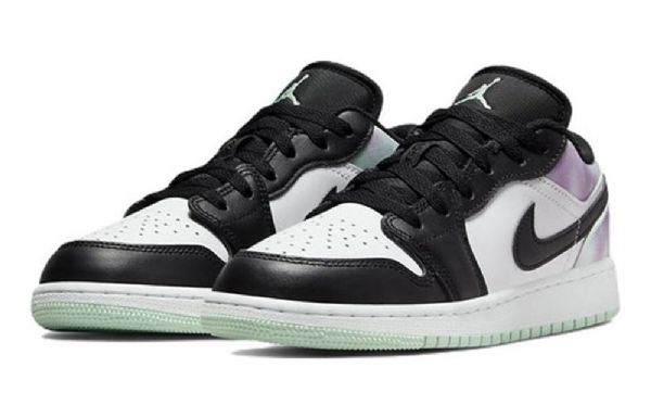 Nike Air Jordan 1 Low Tops Se Gs Koripallokengät Miesten Musta Valkoinen Sininen