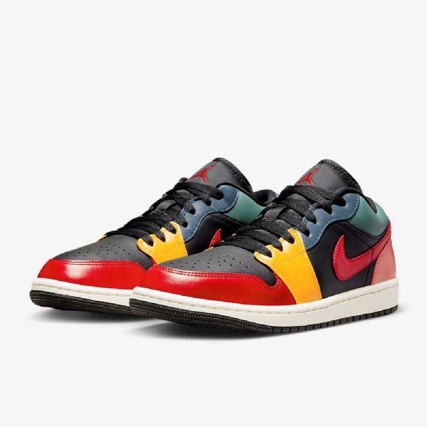 Nike Air Jordan 1 Low Tops Se Naisten Kengät Musta Sininen Punainen