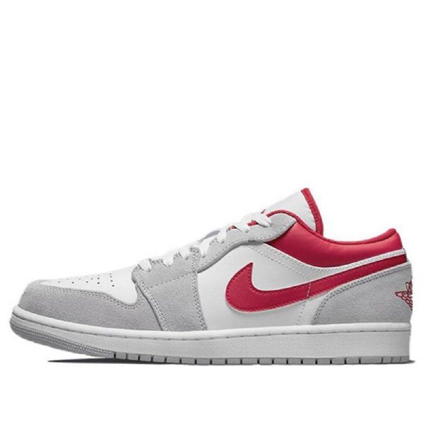 Nike Air Jordan 1 Low Tops Se Skate Kengät Miehille Vaaleanharmaa Punainen