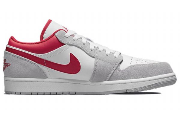 Nike Air Jordan 1 Low Tops Se Skate Kengät Miehille Vaaleanharmaa Punainen