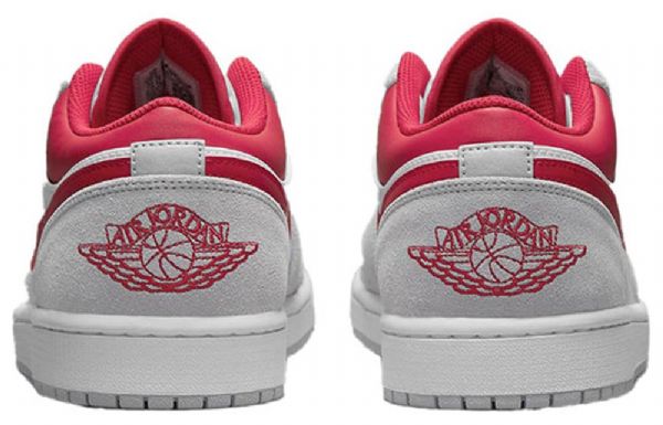 Nike Air Jordan 1 Low Tops Se Skate Kengät Miehille Vaaleanharmaa Punainen