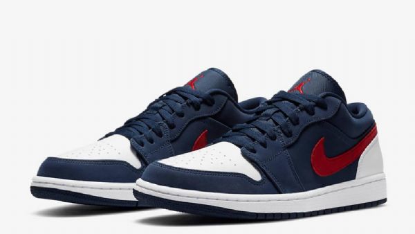 Nike Air Jordan 1 Low Tops Se Usa Miesten Kengät Tummansininen Valkoinen