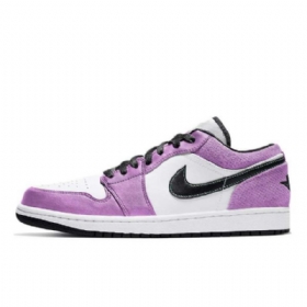 Nike Air Jordan 1 Low Tops Se Violet Shock Kengät Miehille Purppura Valkoinen