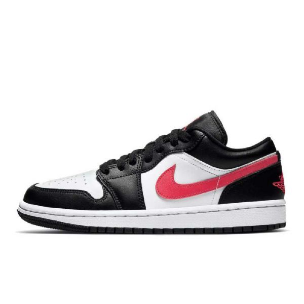 Nike Air Jordan 1 Low Tops Sireenikengät Miesten Musta Valkoinen Punainen
