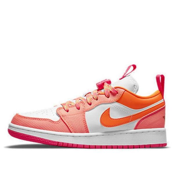 Nike Air Jordan 1 Low Tops Utility Gs Koripallokengät Miehille Coral Valkoinen