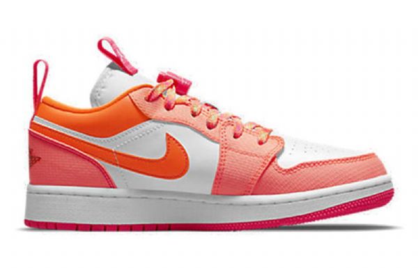 Nike Air Jordan 1 Low Tops Utility Gs Koripallokengät Miehille Coral Valkoinen