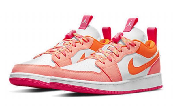 Nike Air Jordan 1 Low Tops Utility Gs Koripallokengät Miehille Coral Valkoinen