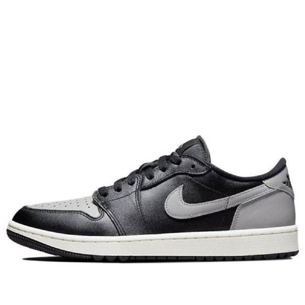 Nike Air Jordan 1 Matalat Golf-urheilukengät Miehille Musta Harmaa