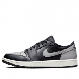 Nike Air Jordan 1 Matalat Golf-urheilukengät Miehille Musta Harmaa