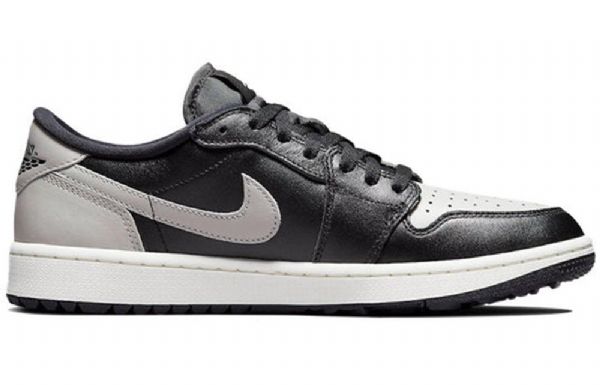 Nike Air Jordan 1 Matalat Golf-urheilukengät Miehille Musta Harmaa