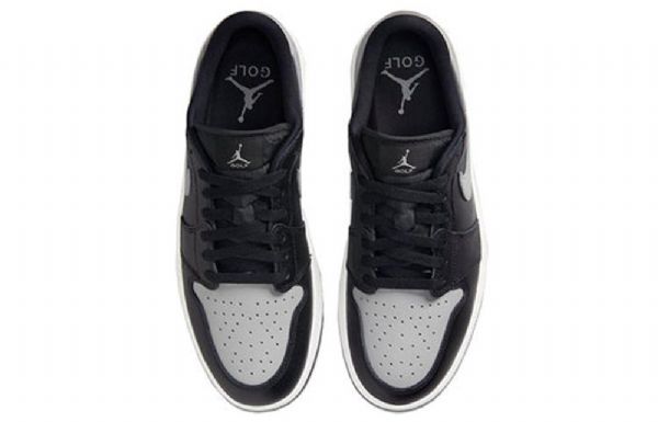 Nike Air Jordan 1 Matalat Golf-urheilukengät Miehille Musta Harmaa