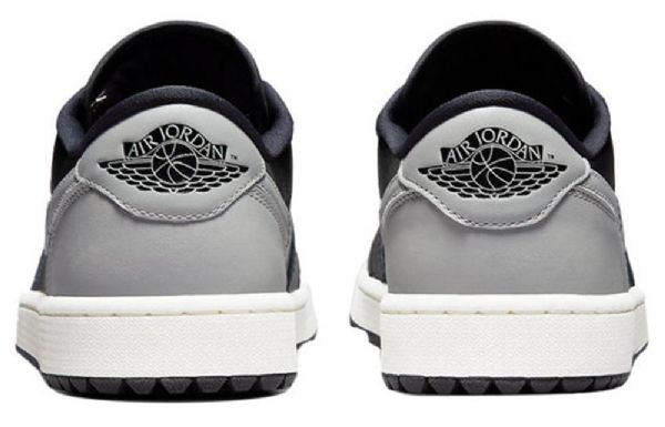 Nike Air Jordan 1 Matalat Golf-urheilukengät Miehille Musta Harmaa