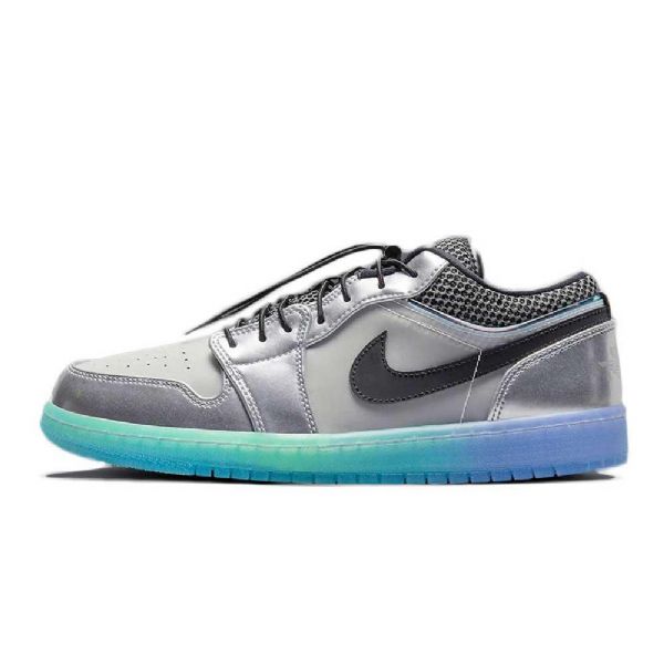 Nike Air Jordan 1 Matalat Kengät Miehille Hopea