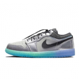 Nike Air Jordan 1 Matalat Kengät Miehille Hopea
