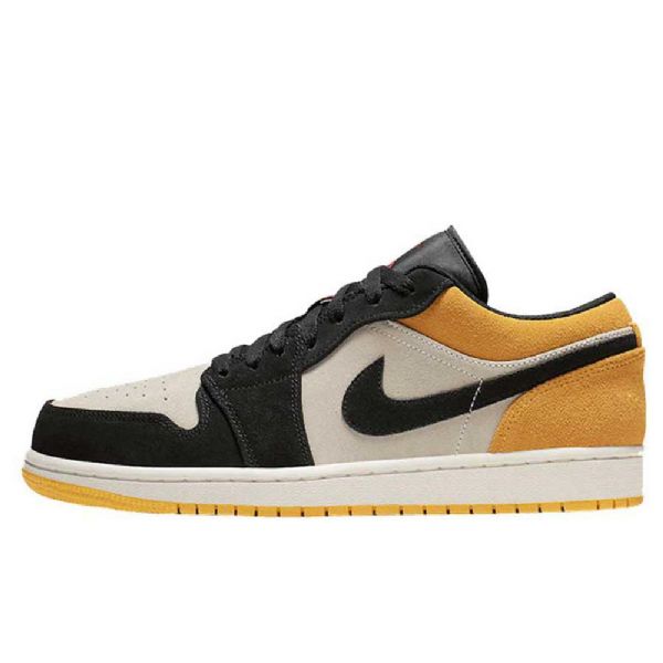 Nike Air Jordan 1 Matalat Kengät Miehille Keltainen Musta