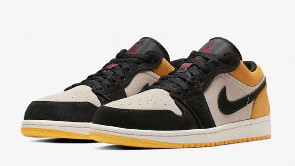 Nike Air Jordan 1 Matalat Kengät Miehille Keltainen Musta