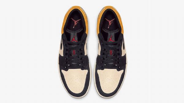 Nike Air Jordan 1 Matalat Kengät Miehille Keltainen Musta