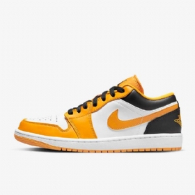 Nike Air Jordan 1 Matalat Kengät Miehille Keltainen Valkoinen Musta
