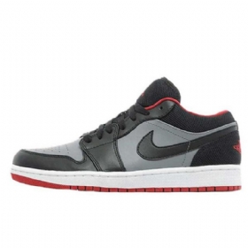 Nike Air Jordan 1 Matalat Kengät Miehille Musta Harmaa