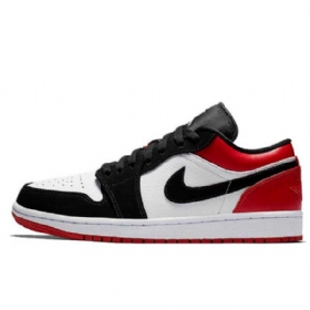 Nike Air Jordan 1 Matalat Kengät Miehille Musta Punainen