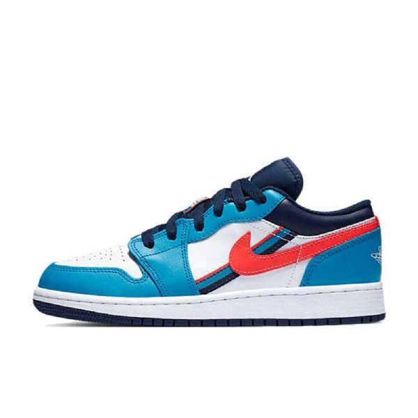 Nike Air Jordan 1 Matalat Kengät Miehille Sininen Punainen