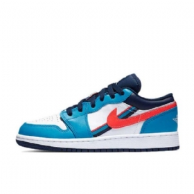 Nike Air Jordan 1 Matalat Kengät Miehille Sininen Punainen