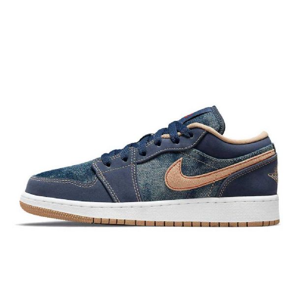 Nike Air Jordan 1 Matalat Kengät Miehille Siniset