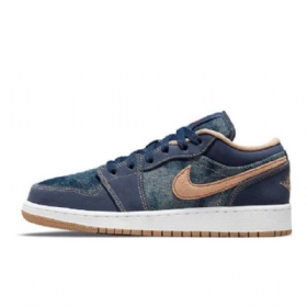 Nike Air Jordan 1 Matalat Kengät Miehille Siniset
