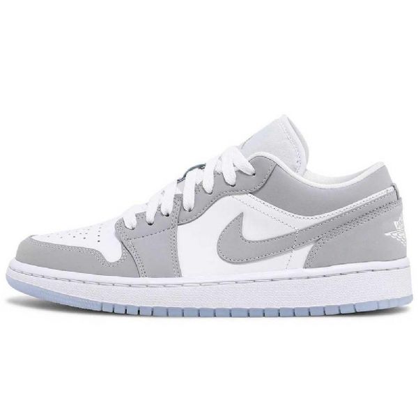 Nike Air Jordan 1 Matalat Kengät Miehille Valkoinen Harmaa