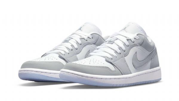 Nike Air Jordan 1 Matalat Kengät Miehille Valkoinen Harmaa