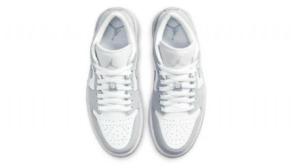 Nike Air Jordan 1 Matalat Kengät Miehille Valkoinen Harmaa