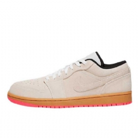 Nike Air Jordan 1 Matalat Kengät Miehille Valkoinen Keltainen