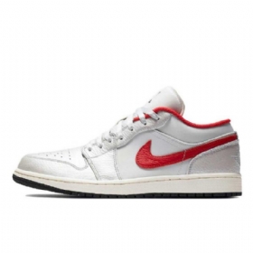 Nike Air Jordan 1 Matalat Kengät Miehille Valkoinen Punainen