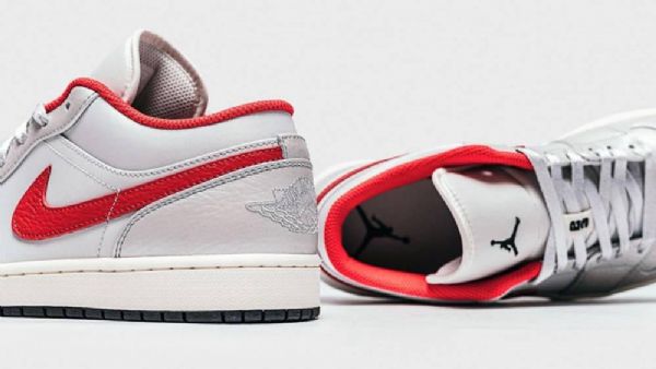 Nike Air Jordan 1 Matalat Kengät Miehille Valkoinen Punainen