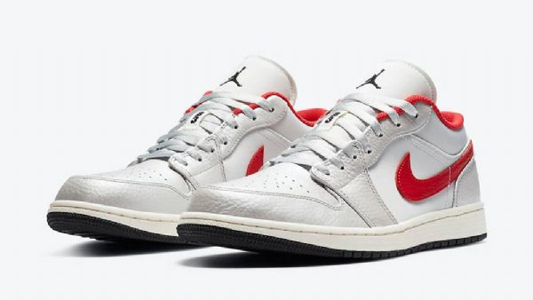 Nike Air Jordan 1 Matalat Kengät Miehille Valkoinen Punainen