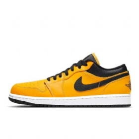 Nike Air Jordan 1 Matalat Kengät Naisille Keltainen Musta