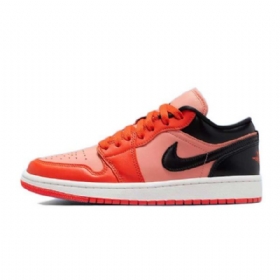 Nike Air Jordan 1 Matalat Kengät Naisille Musta Oranssi