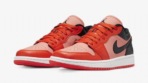 Nike Air Jordan 1 Matalat Kengät Naisille Musta Oranssi