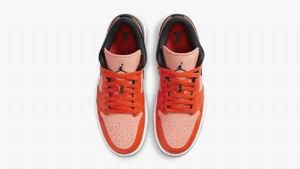 Nike Air Jordan 1 Matalat Kengät Naisille Musta Oranssi